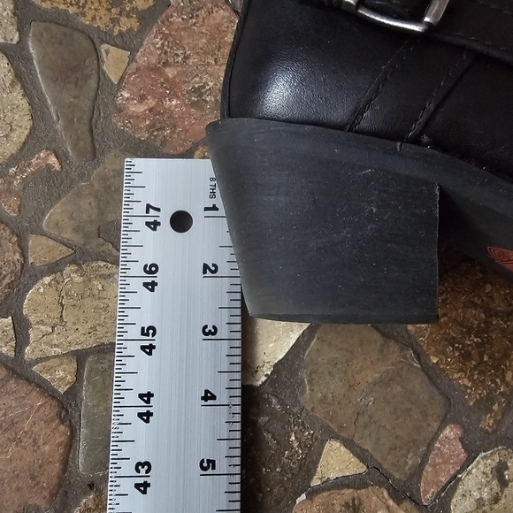 Harley Davidson Heights Black Leather Motorcycle Boots Women's, Metal, Size 8.5 - Picture 8 of 14